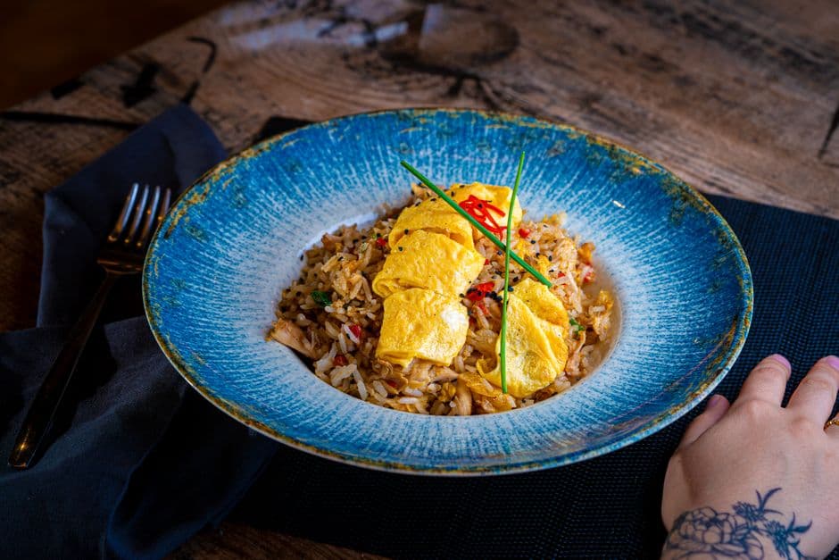 Schezwan Egg Fried Rice