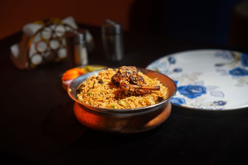 Goat Ghee Roast Biryani